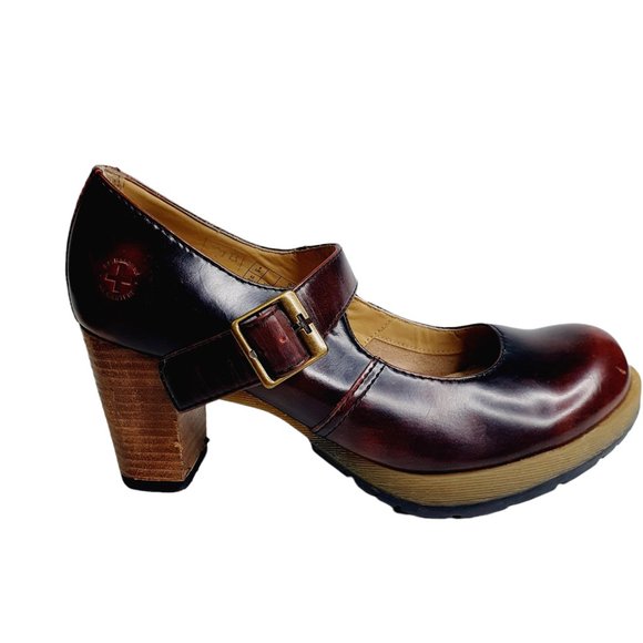 Dr Martens Diva Marlena 8 UK 10 US Leather High Heel Shoes Cherry Red RARE - Picture 4 of 12